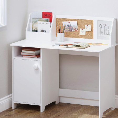 Children's Desk With Bookshelf And Storage Cabinet